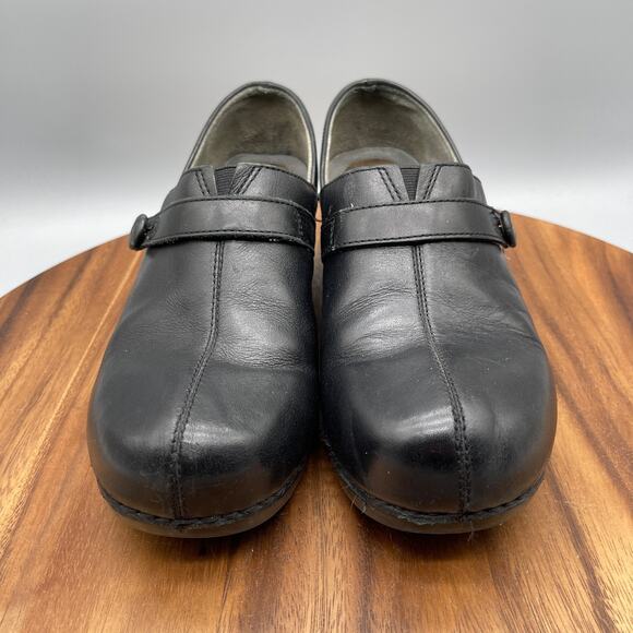 Dansko Solstice Clogs Womens Size 10.5 / 41 Black Leather Casual Comfort Slip On - Picture 2 of 8